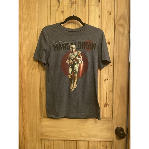 Star‎ Wars T-Shirt The Mandalorian Blue Short Sleeve Adult Men’s Medium - Picture 1 of 4
